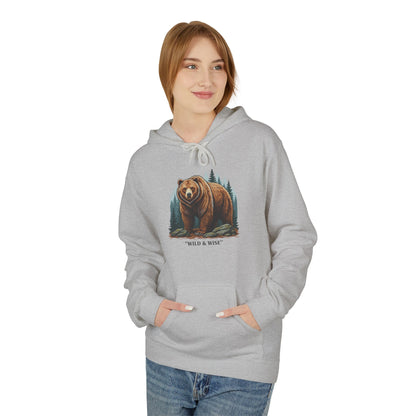 Bear Hoodie — "Wild & Wise" Forest Graphic Pullover
