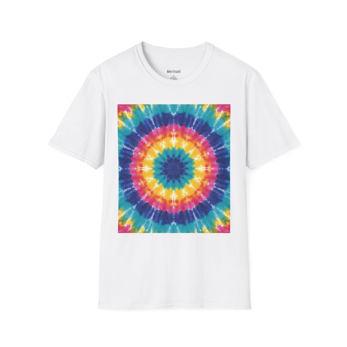 Tie-Dye Mandala T-Shirt — Colorful Retro Festival Tee