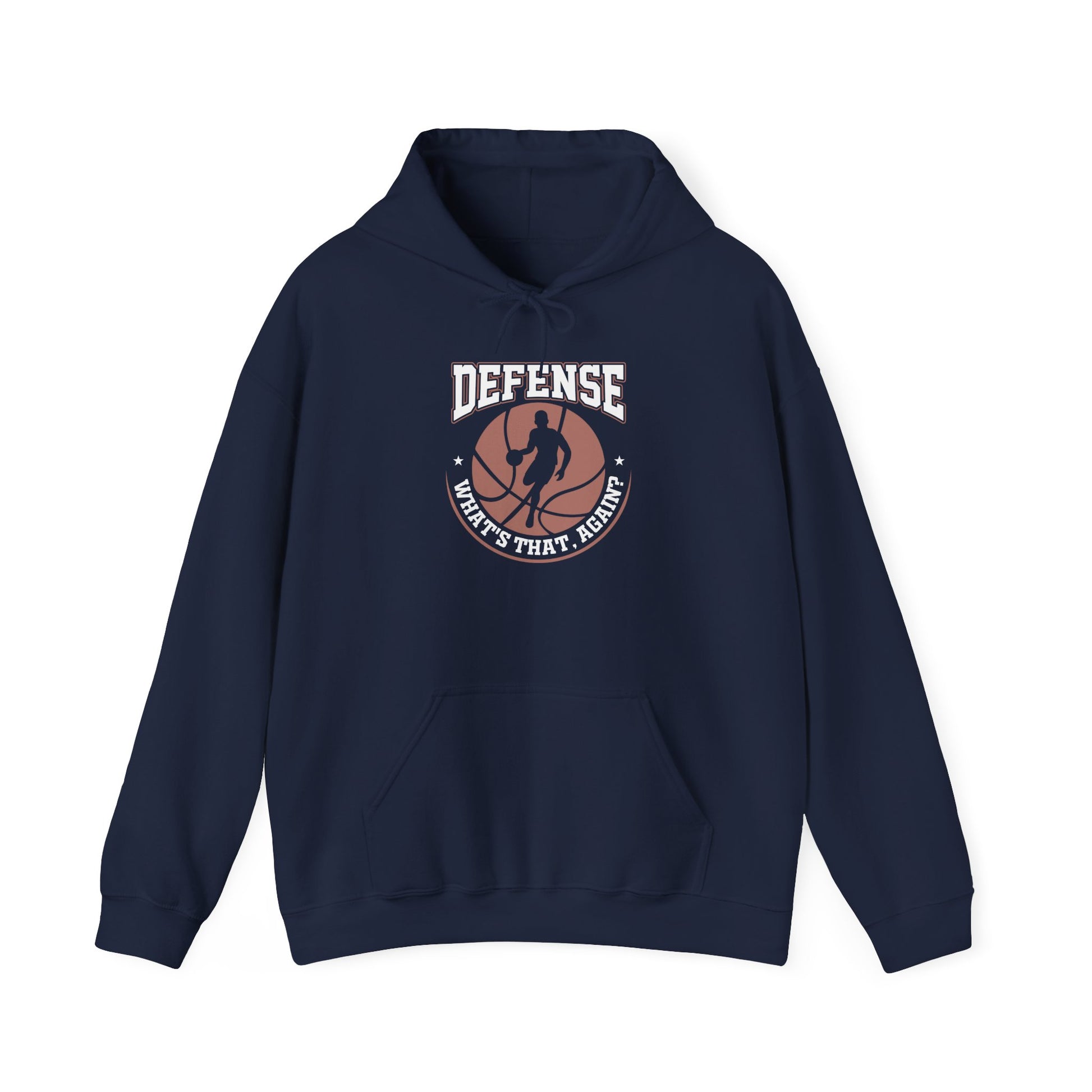 Defense Basketball Hoodie – "Defense What's That Again?" Graphic Pullover - Merit Sell