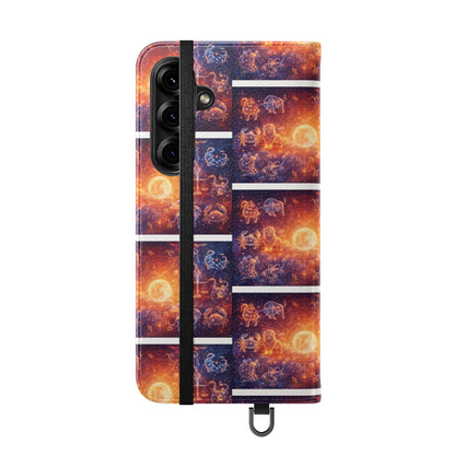 Sunrise Cosmos Flip Phone Case — Celestial Galaxy Wallet Flip Case