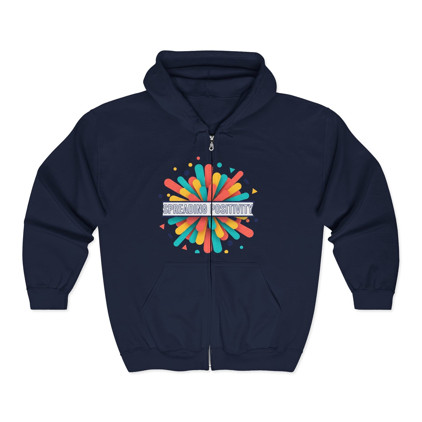 Spread Your Creativity Zip Hoodie — Colorful Inspirational Graphic Hoodie