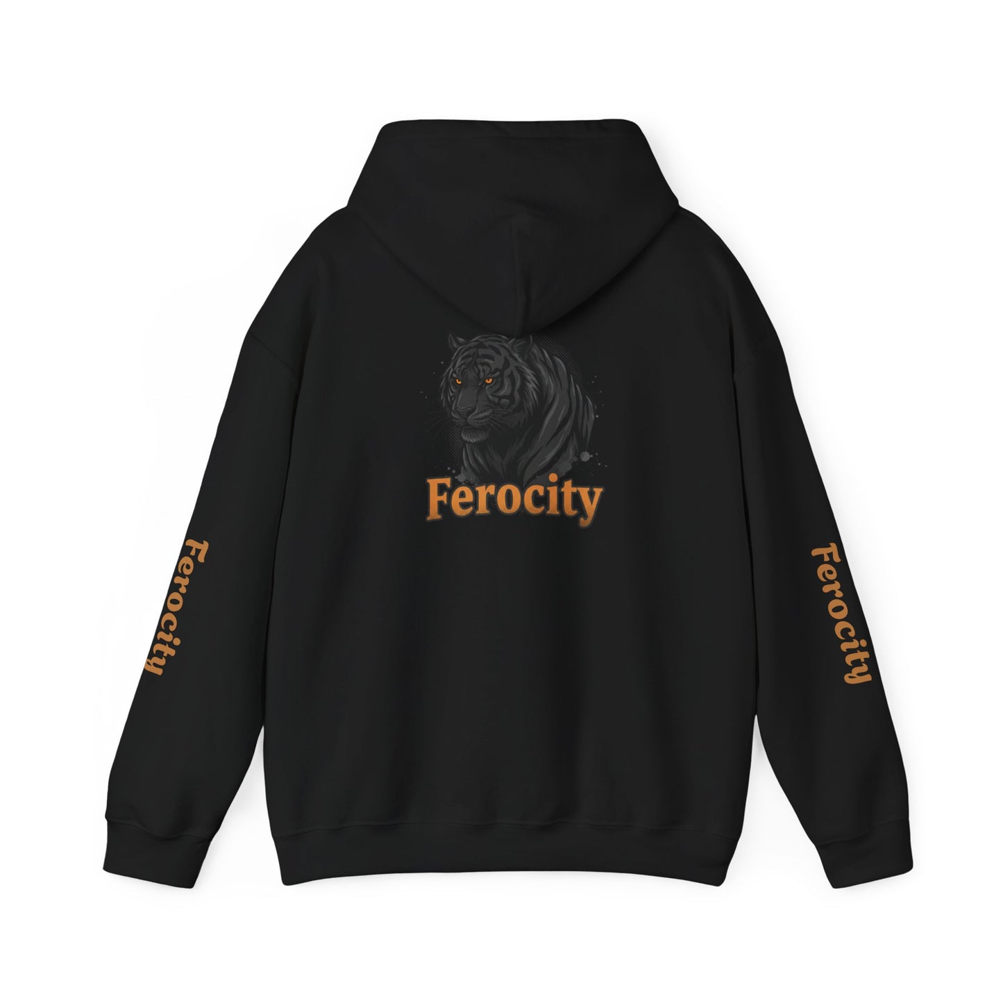 Ferocity Panther Hoodie — Black Big Cat Graphic Hooded Sweatshirt