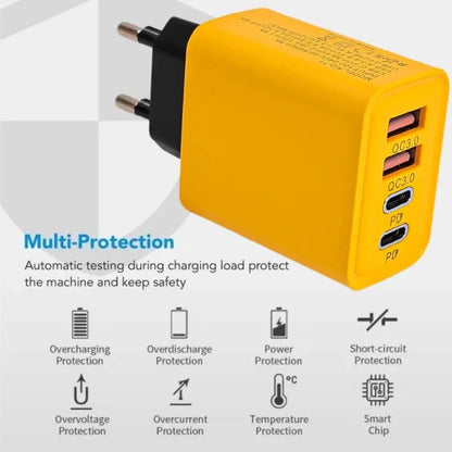 120W Fast Charging 4 Ports Mobile Phone Charger QC3.0 USB Type C Chargers Dual PD Wall Adapter EU/US/UK Plug for iPhone15 Xiaomi - Merit Sell