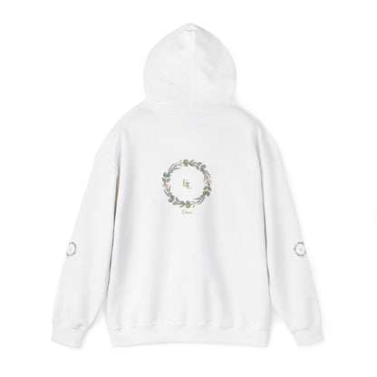 Floral Wreath 'Love' Hoodie — Cozy Botanical Pullover