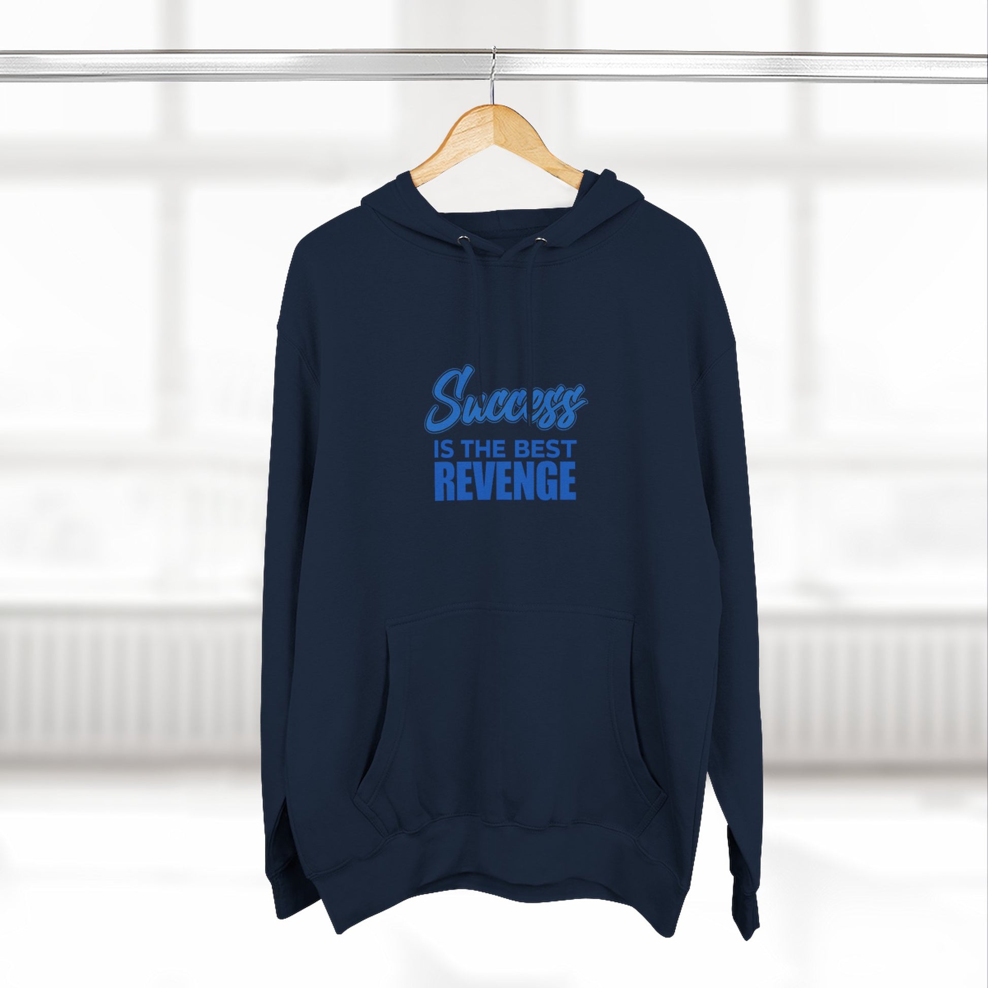 Success Is the Best Revenge Hoodie — Motivational Trophy Graphic Fleece Hoodie - Merit Sell