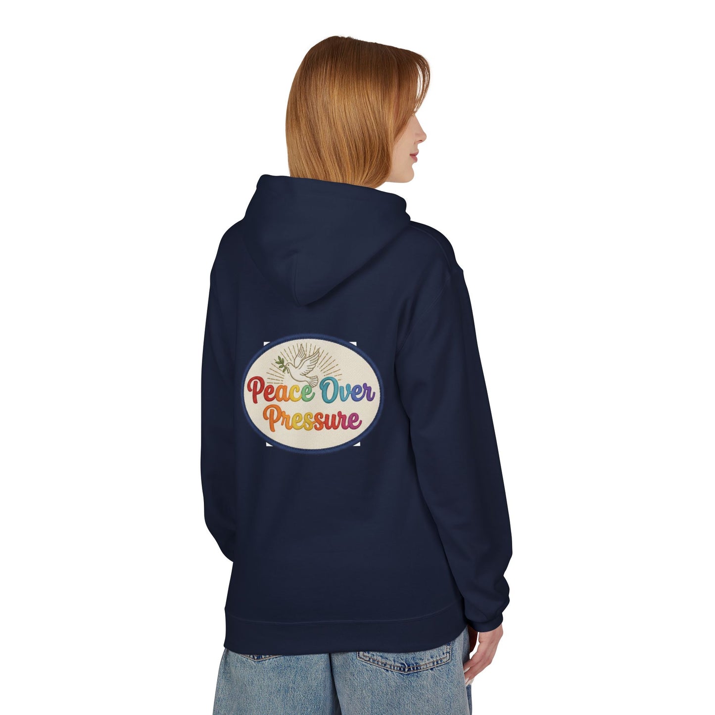 Peace Over Pressure Hoodie — Retro Dove Graphic Comfort Pullover