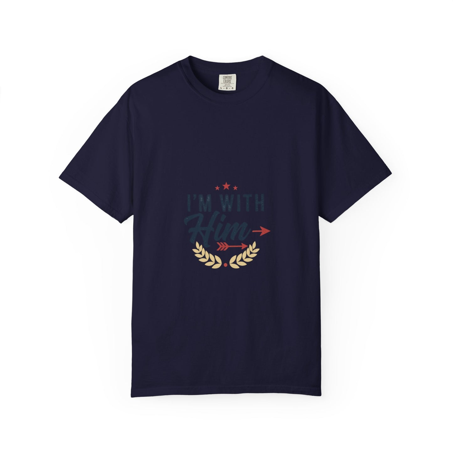 I'm With Him T-Shirt — Patriotic Couple Arrow Graphic Tee