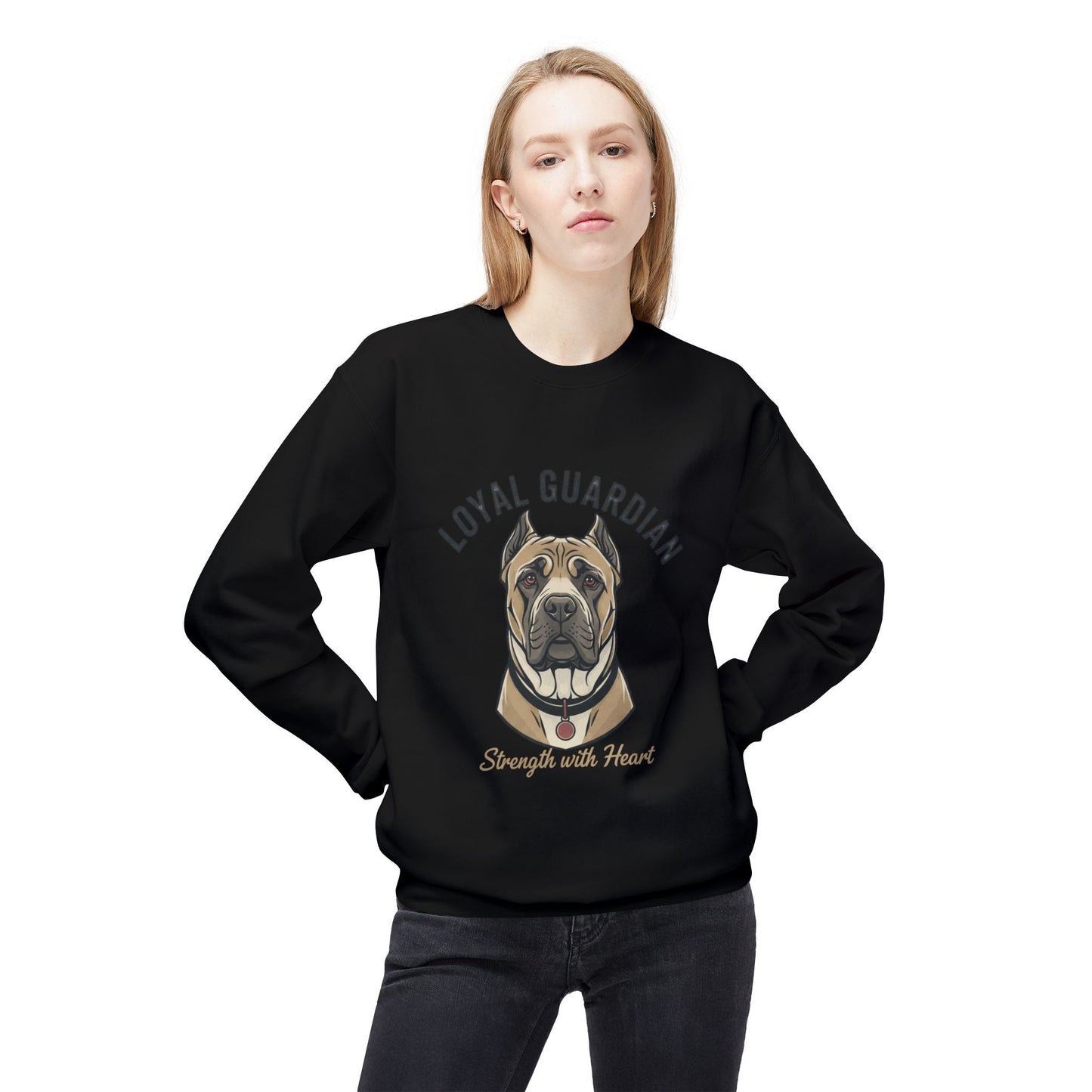 Loyal Guardian Sweatshirt — "Strength with Heart" Dog Crewneck
