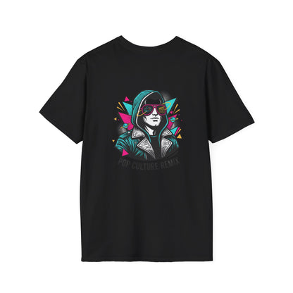 Pop Culture Remix T-Shirt — Retro Neon Hoodie Portrait Graphic Tee