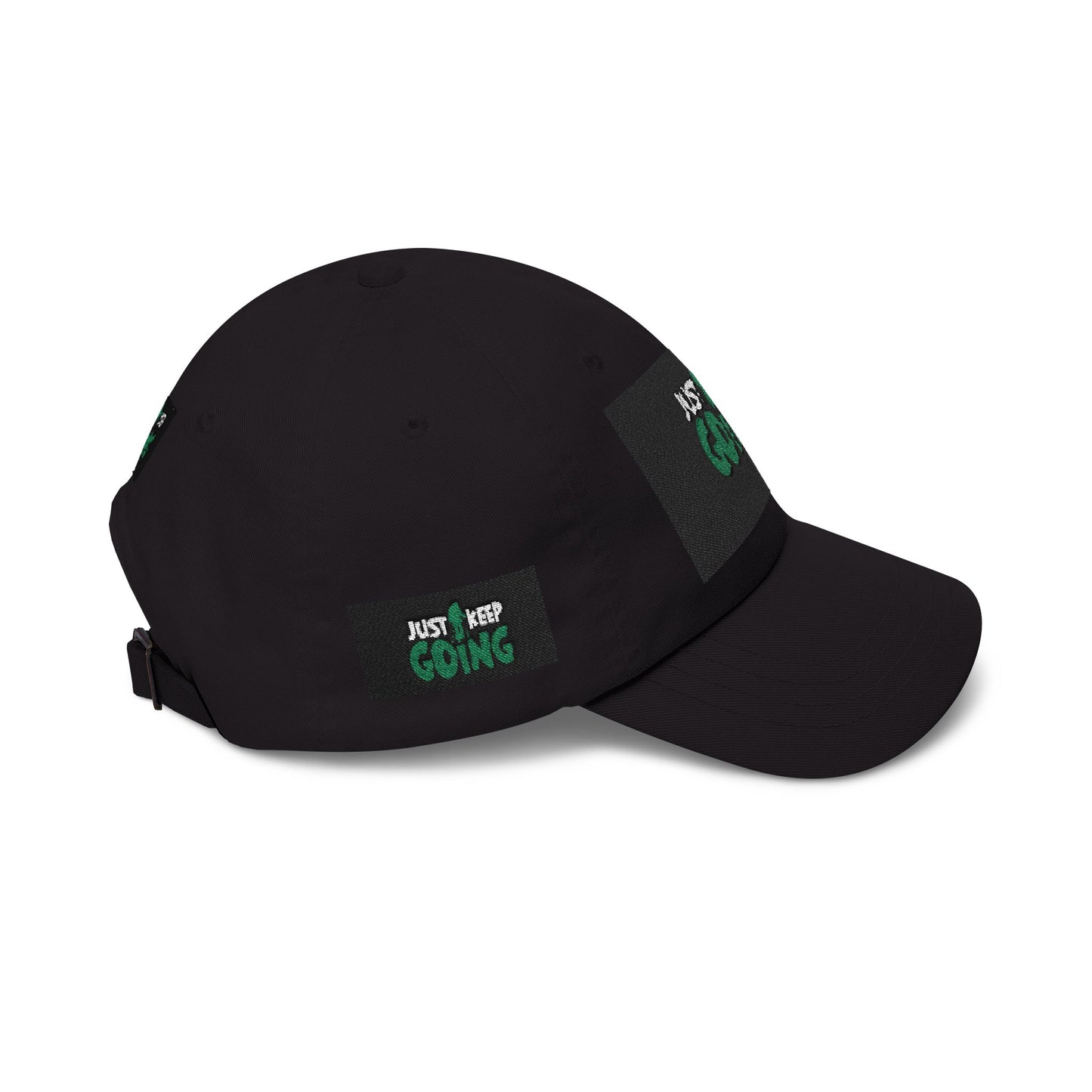 Dad Cap — "Just Keep Going" Embroidered Motivational Hat