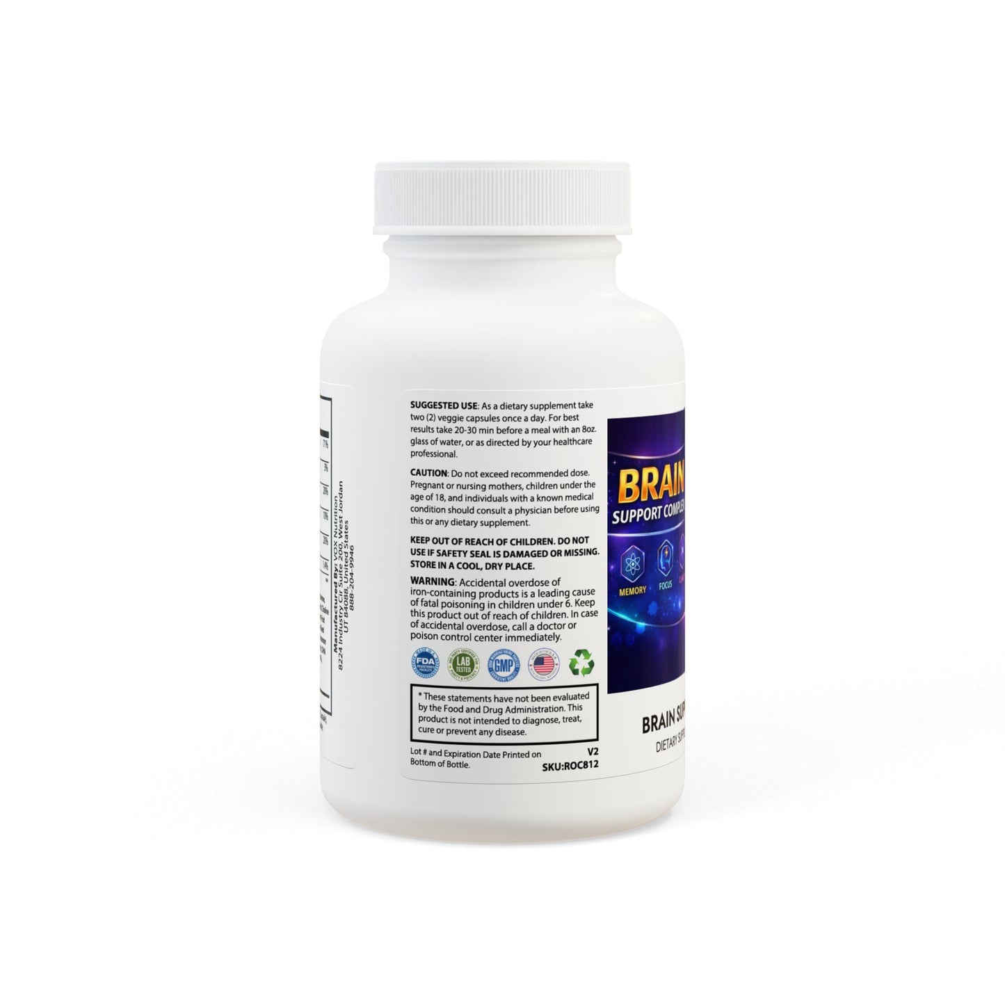 Brain Support Complex Supplement (60 Capsules)