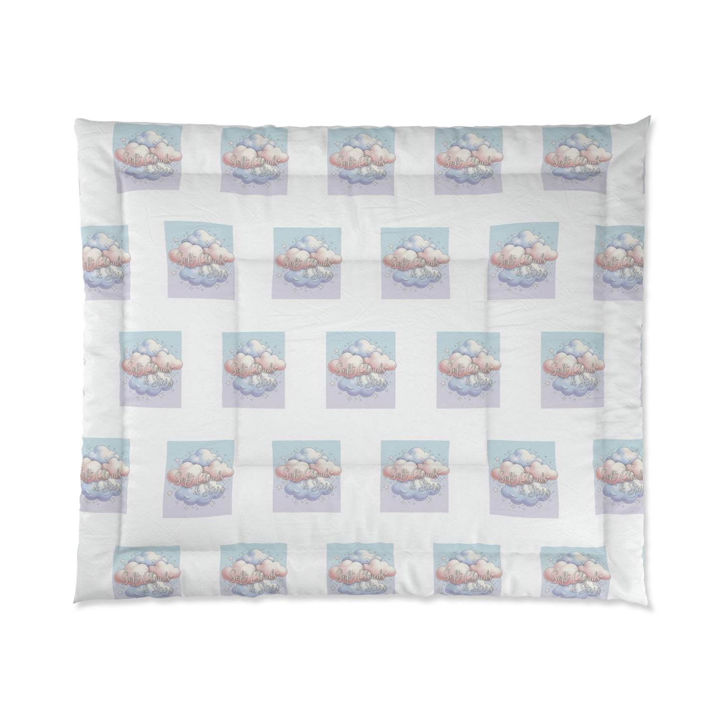 Dreamy Clouds Comforter — Pastel Sky Pattern Bedding