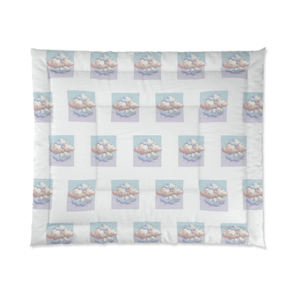 Dreamy Clouds Comforter — Pastel Sky Pattern Bedding