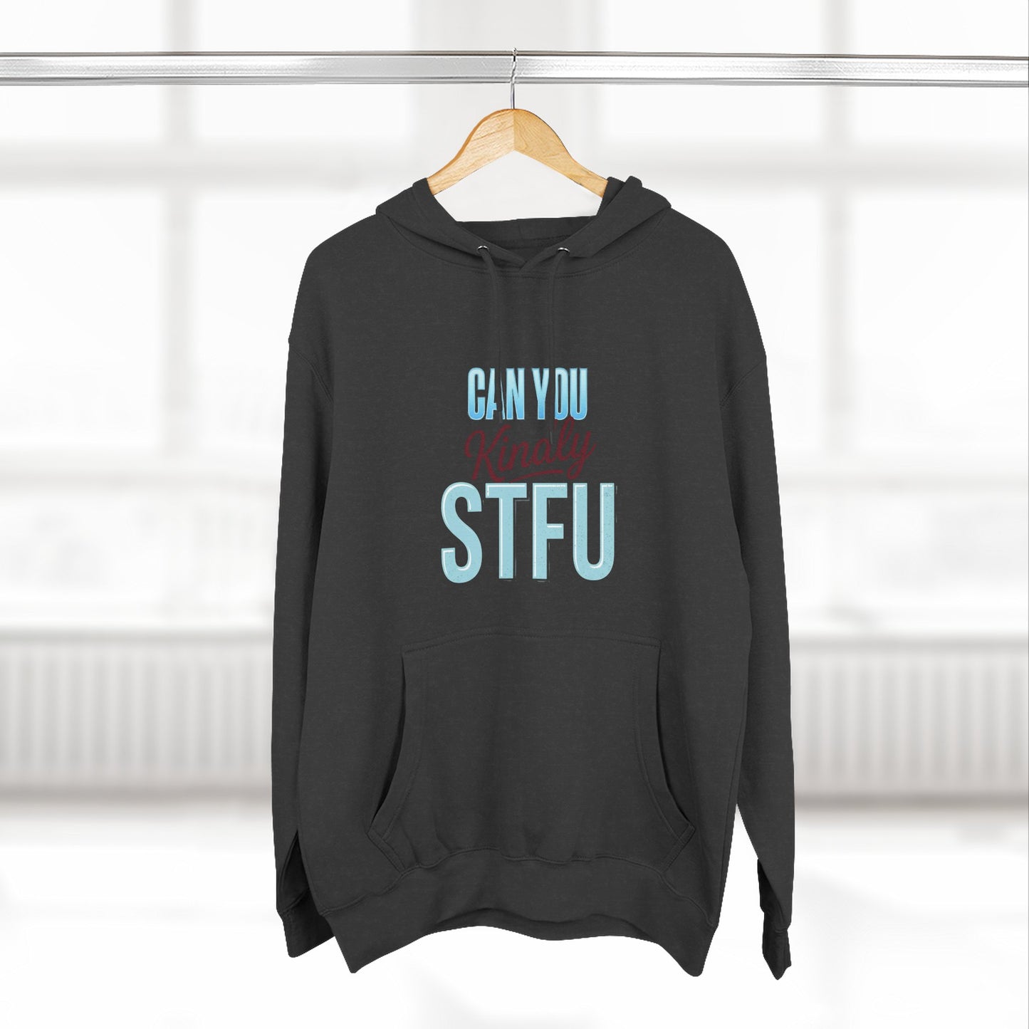 Can You Kindly STFU Hoodie — Funny Football Fan Pullover - Merit Sell