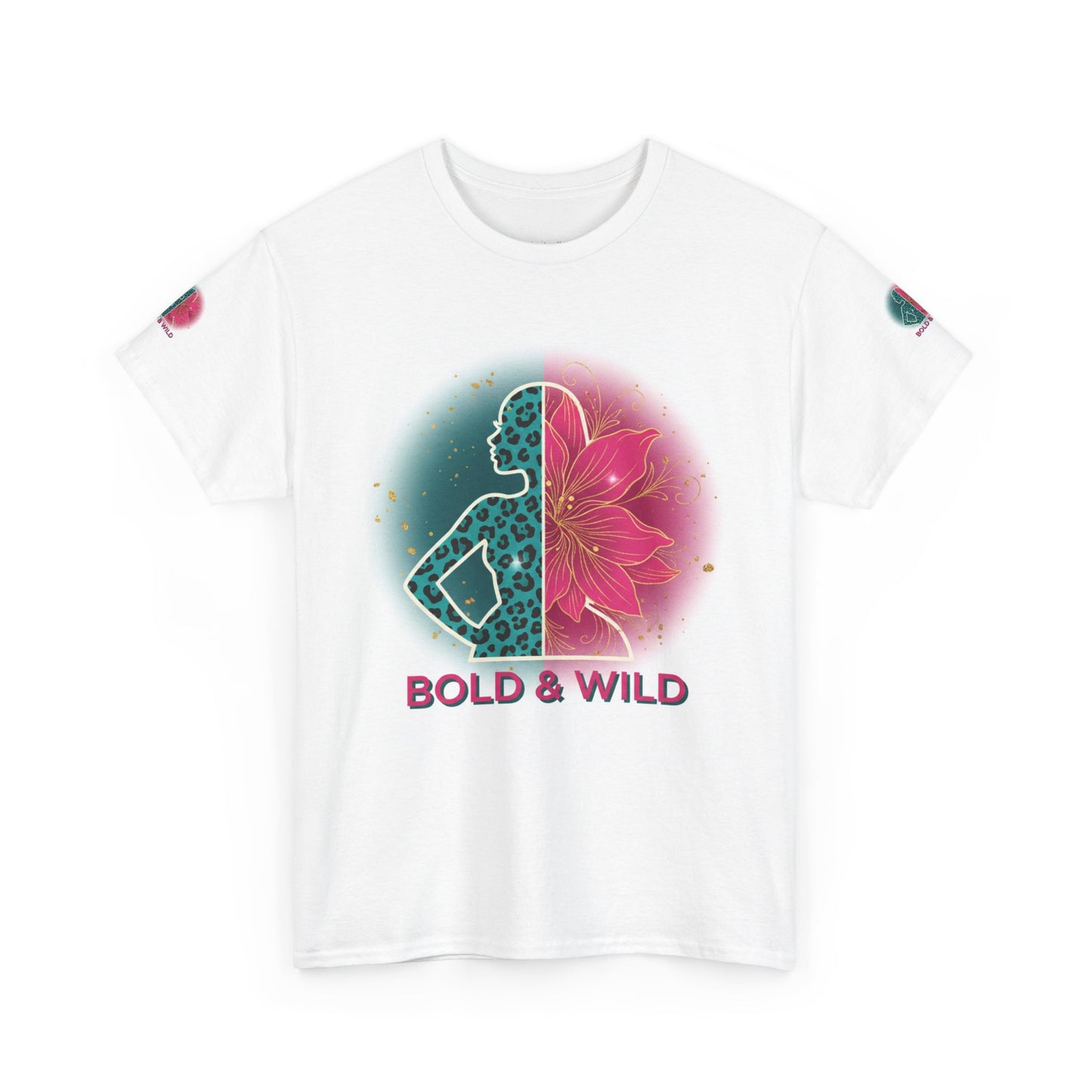 Bold & Wild Graphic Tee — Floral Silhouette Women’s Empowerment T-Shirt