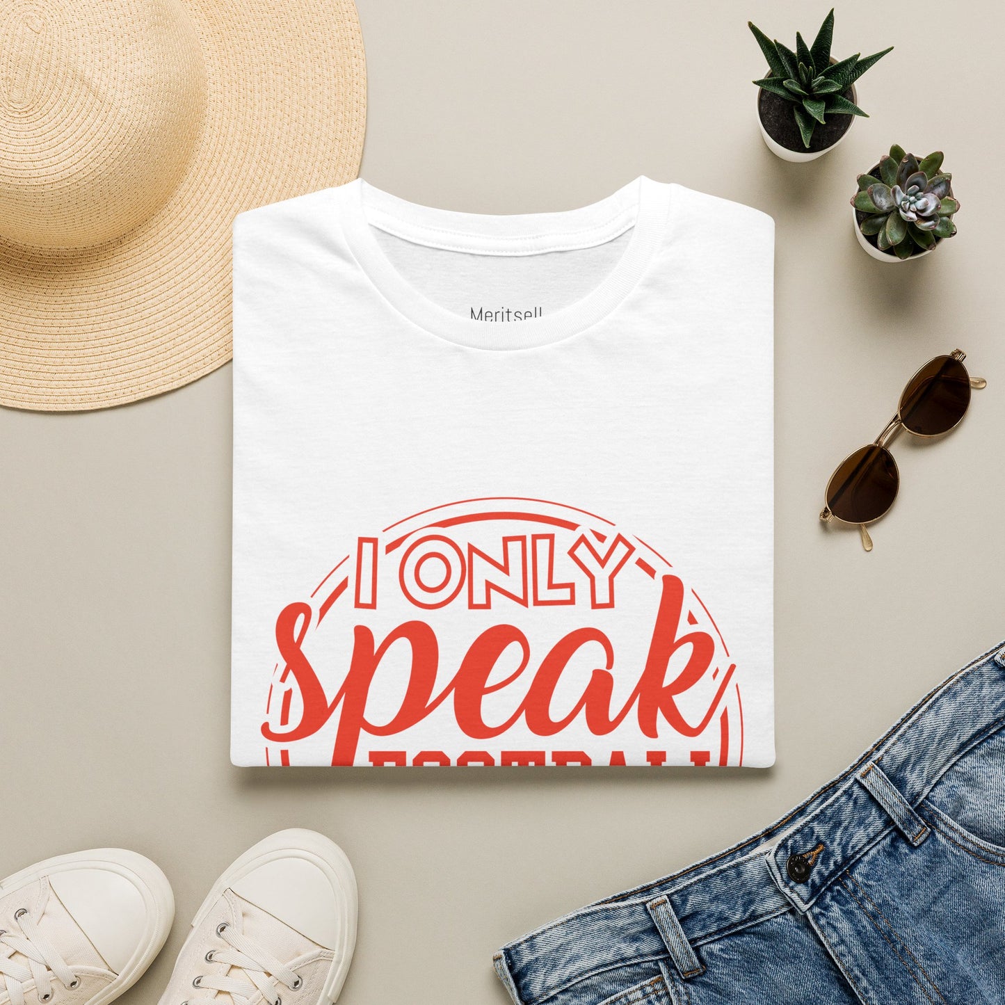 I Only Speak Football T-Shirt — Soccer Fan Graphic Tee - Merit Sell