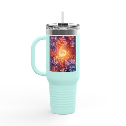 40oz Insulated Travel Mug — Cosmic Energy Zodiac Design