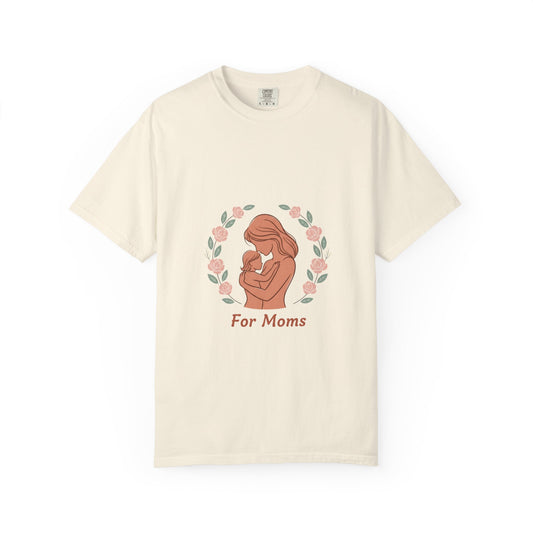 Mother & Baby T-Shirt — "For Moms" Floral Maternity/Motherhood Tee