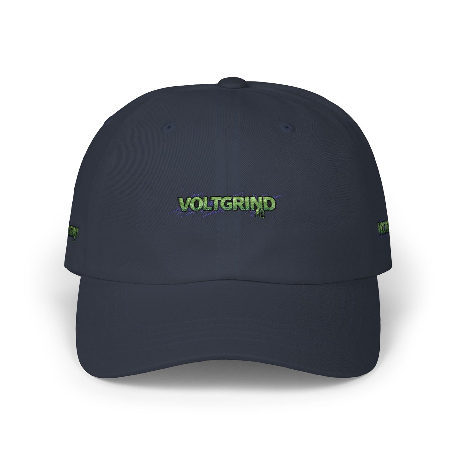 Dad Cap — Green Grunge 'Voltgrip' Embroidered Baseball Hat