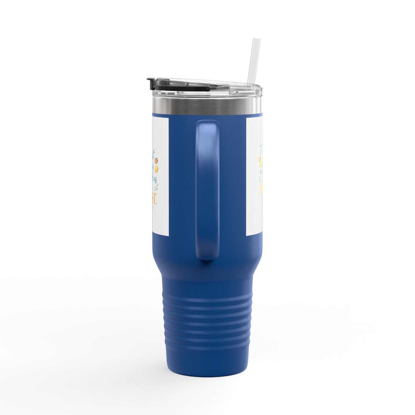 40oz Insulated Travel Mug – “The Last Sip Is As Good As The First” Floral Design