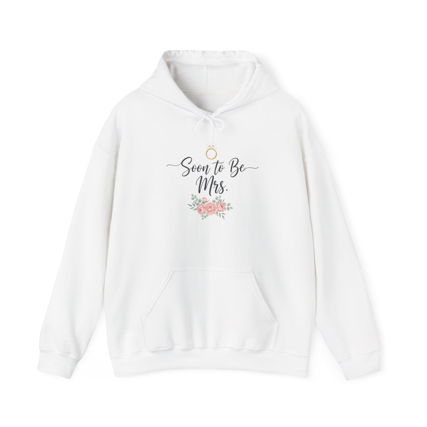 Soon to Be Mrs. Hoodie — Bridal Engagement Sweatshirt with Ring & Floral Design