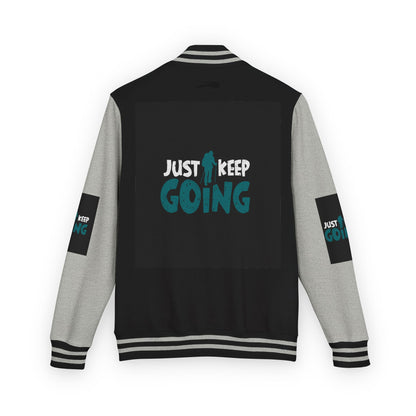 Letterman Jacket — "Just Keep Going" Motivational Varsity Jacket