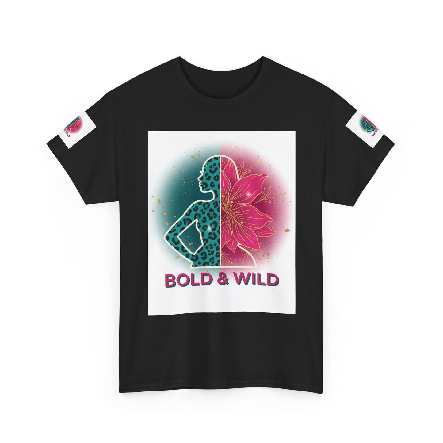 Bold & Wild Graphic Tee — Floral Silhouette Women’s Empowerment T-Shirt