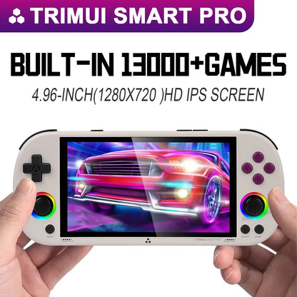 128G 256G Trimui Smart Pro Handheld Game Console 4.96''IPS Screen Linux System Joystick RGB Lighting Retro Video Game Player NEW - Merit Sell