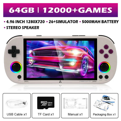 128G 256G Trimui Smart Pro Handheld Game Console 4.96''IPS Screen Linux System Joystick RGB Lighting Retro Video Game Player NEW - Merit Sell