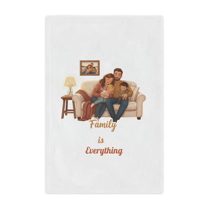 Family Cozy Minky Blanket — Personalized Illustrated Family Sofa Throw