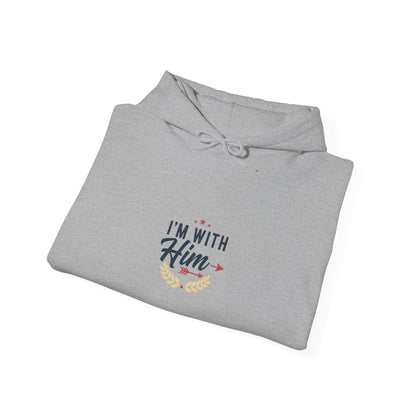 I'm With Him Hoodie — Couples Arrow Design