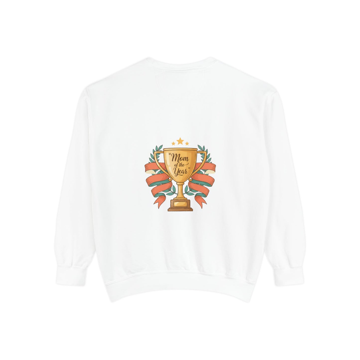 Sweatshirt — "Mom of the Year" Trophy Graphic Crewneck