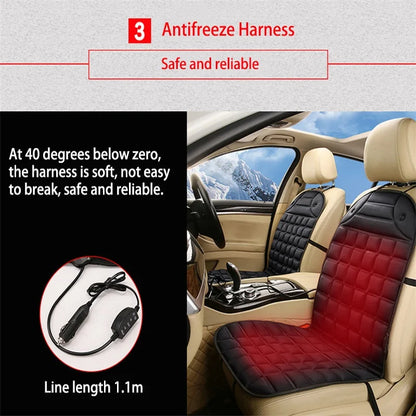 12V Car Heated Seats Winter Seat Heater Car Seat Heating Cushion Covers Car Electric Heated Seat Car Styling Winter Pad Cushions - Merit Sell