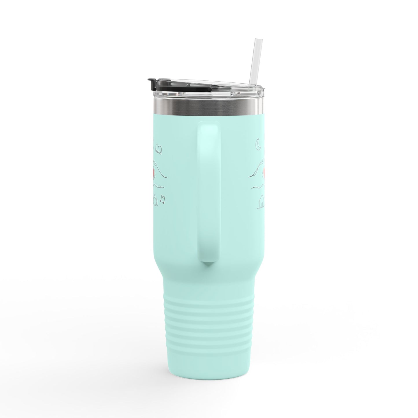 40oz Insulated Travel Mug — Heart & Home Sketch Design