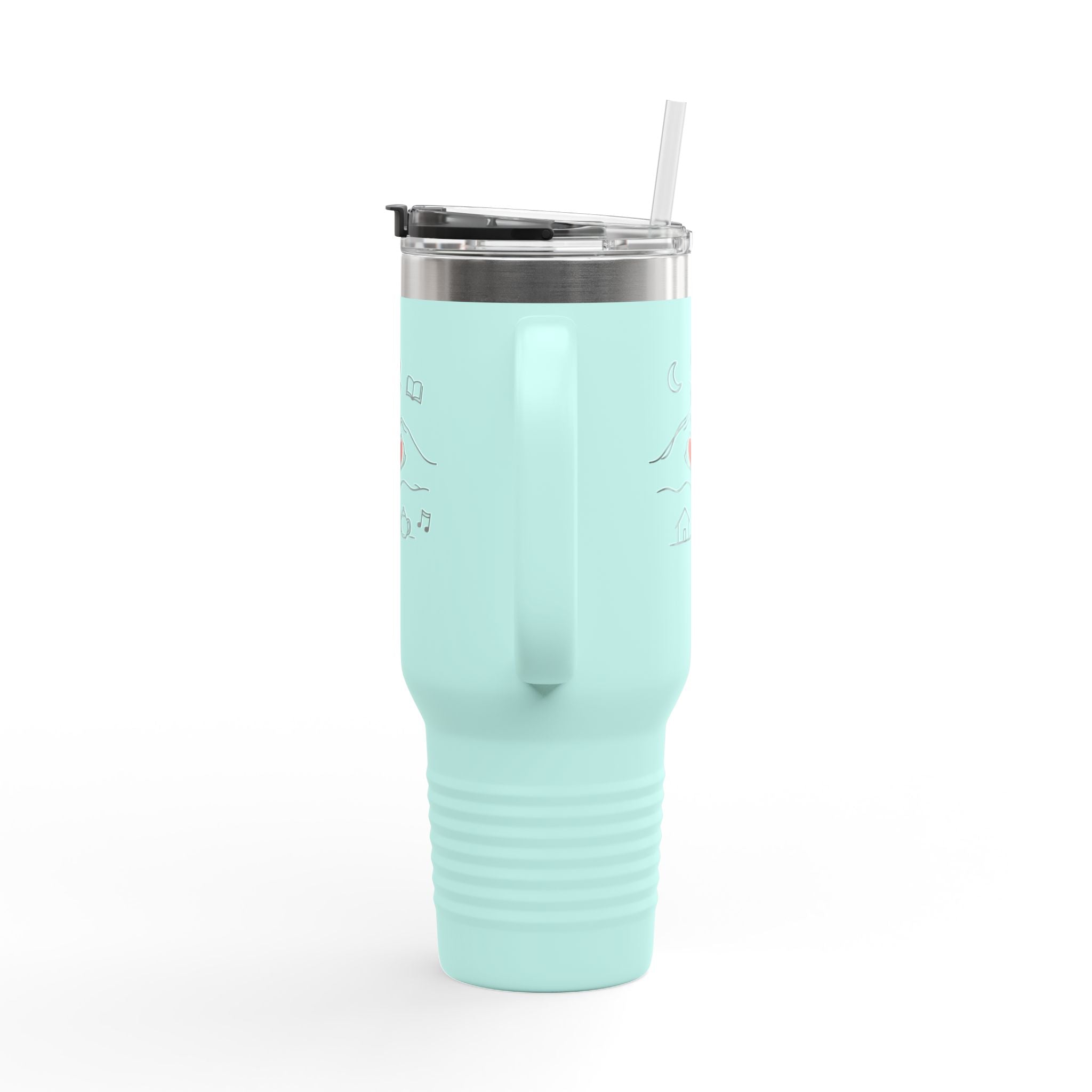 40oz Insulated Travel Mug — Heart & Home Sketch Design