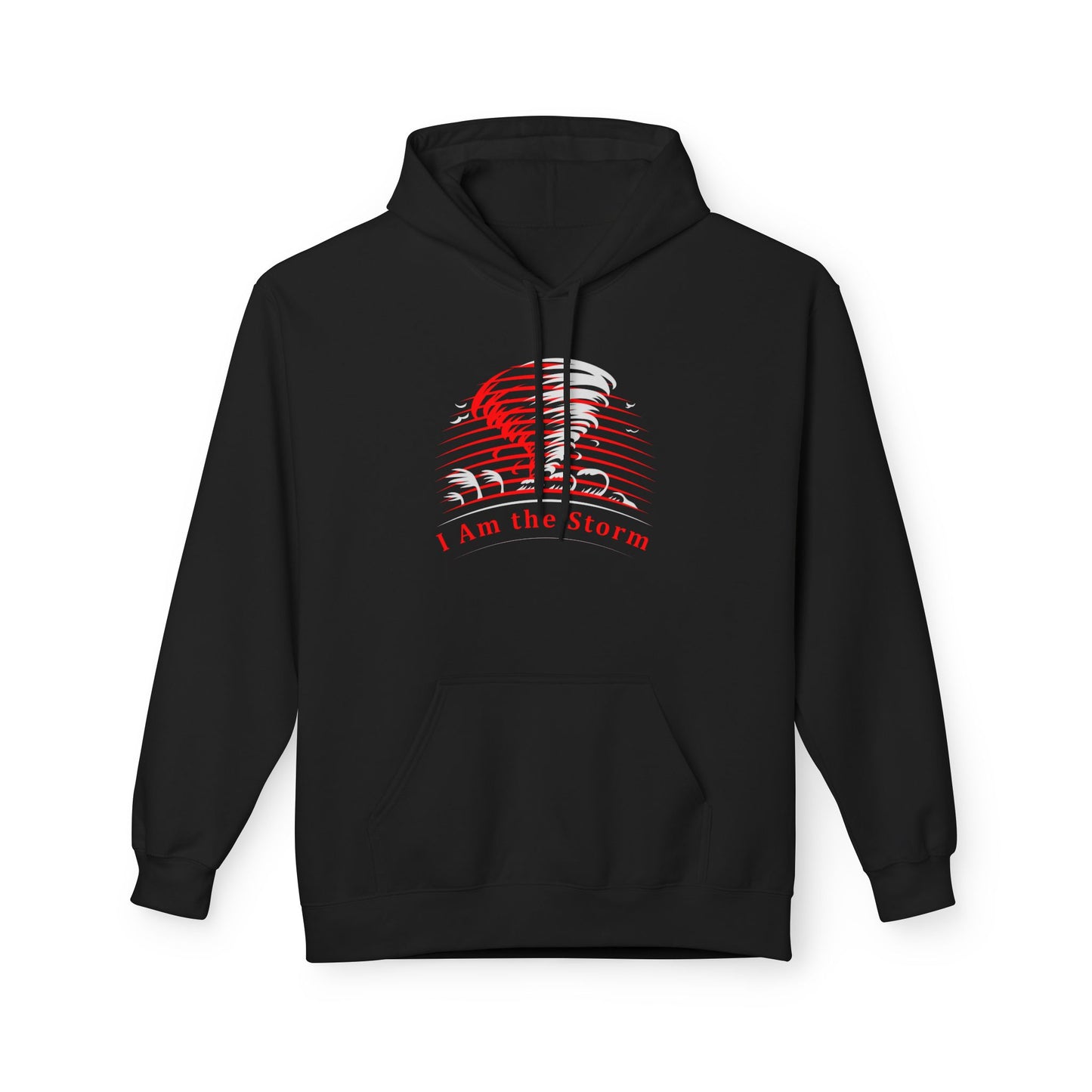 I Am the Storm Hoodie — Red Tornado Graphic Hoodie