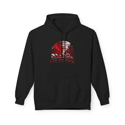 I Am the Storm Hoodie — Red Tornado Graphic Hoodie