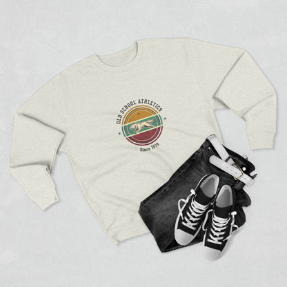 Vintage Surf Crewneck Sweatshirt — "Old School Athletics" Graphic