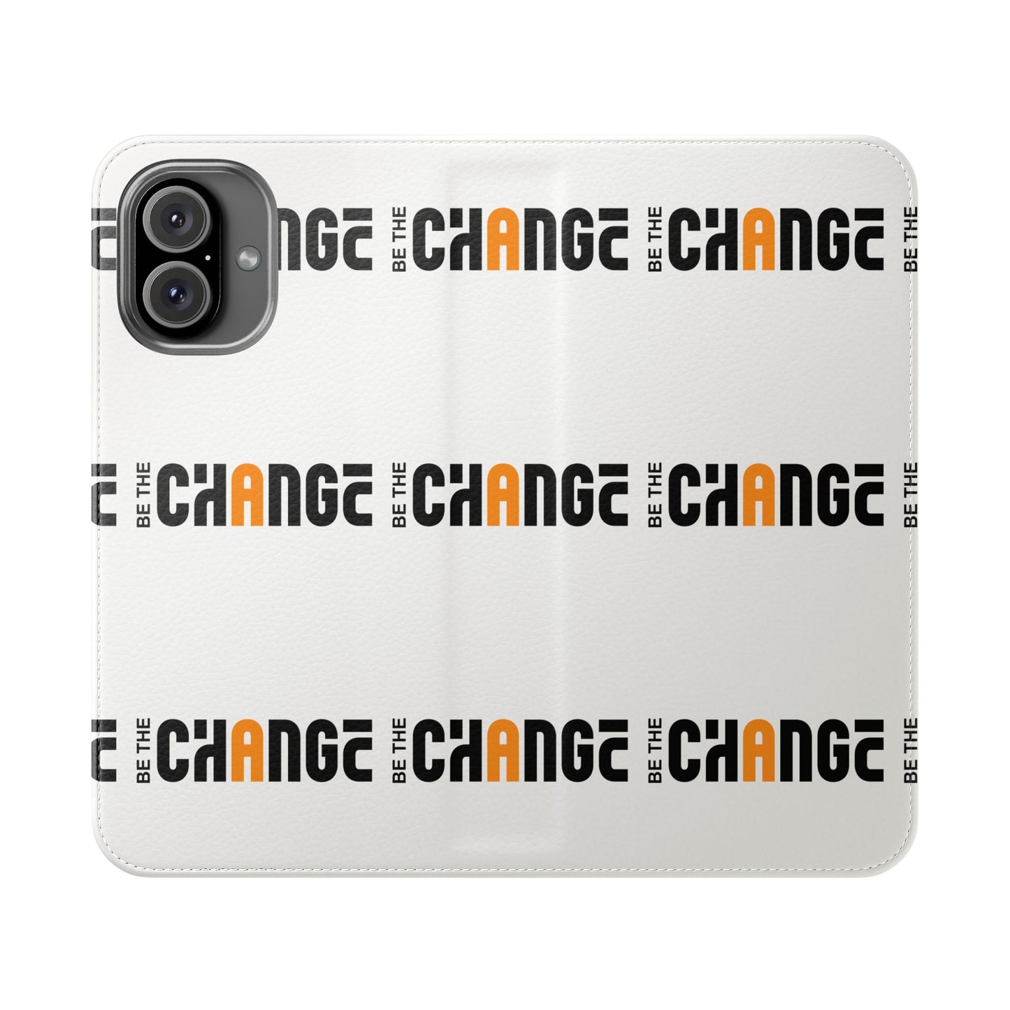 Flip Case - "Be The Change" Repeating Logo Wallet Phone Case