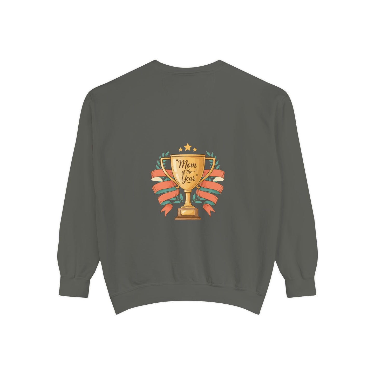 Sweatshirt — "Mom of the Year" Trophy Graphic Crewneck