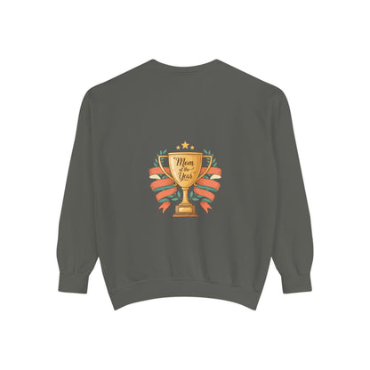 Sweatshirt — "Mom of the Year" Trophy Graphic Crewneck