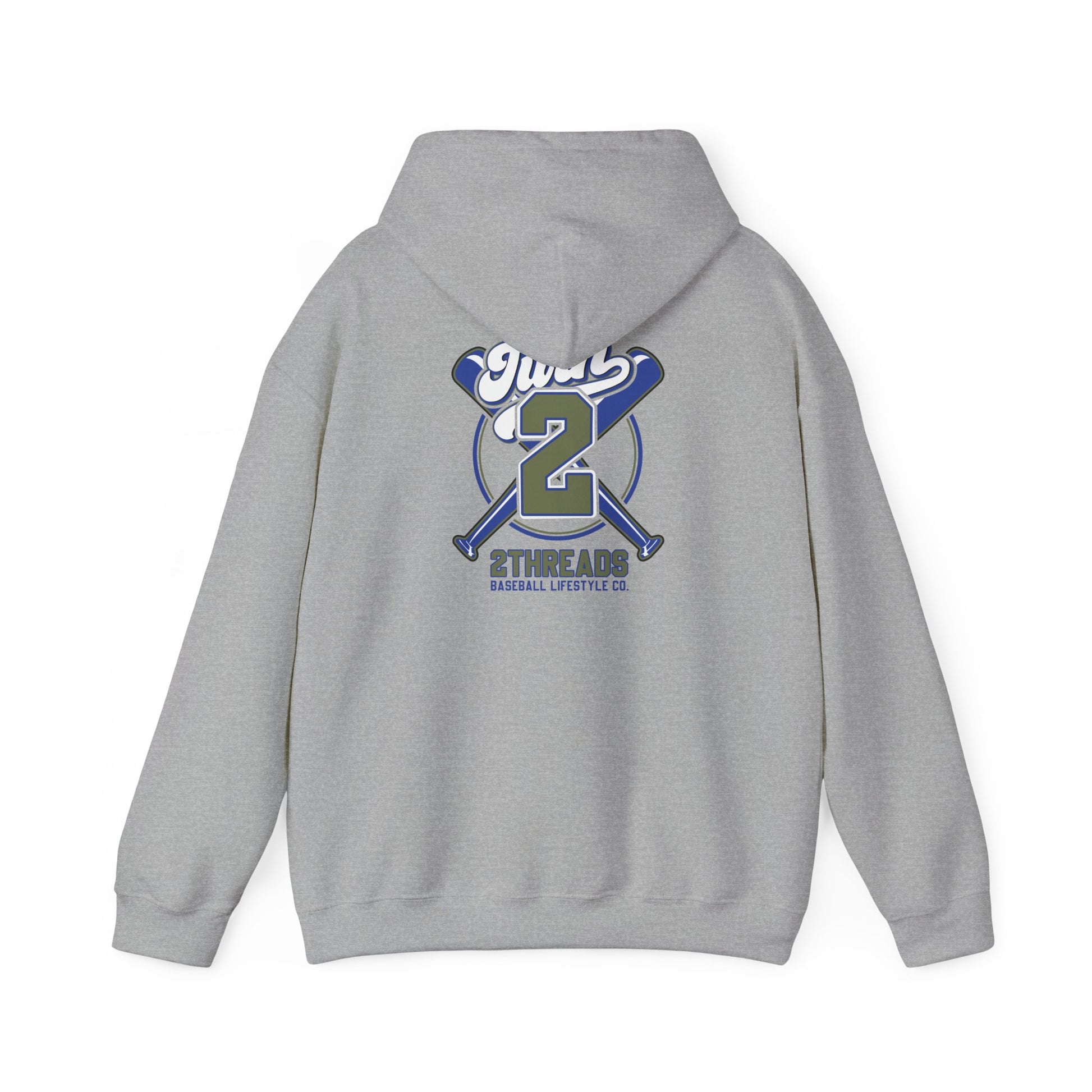 Baseball 2Threads Hoodie — Vintage Sport Logo Pullover - Merit Sell