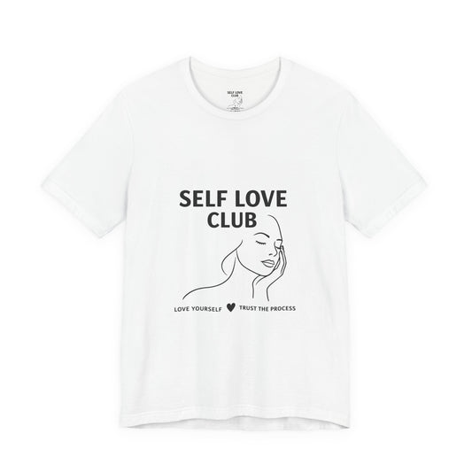 Self Love Club Tee — Minimal Line Art Women’s Wellness T-Shirt Merit Sell