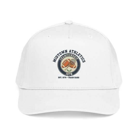 Mid Profile Baseball Cap — Midtown Athletics Vintage Basketball Logo Cap