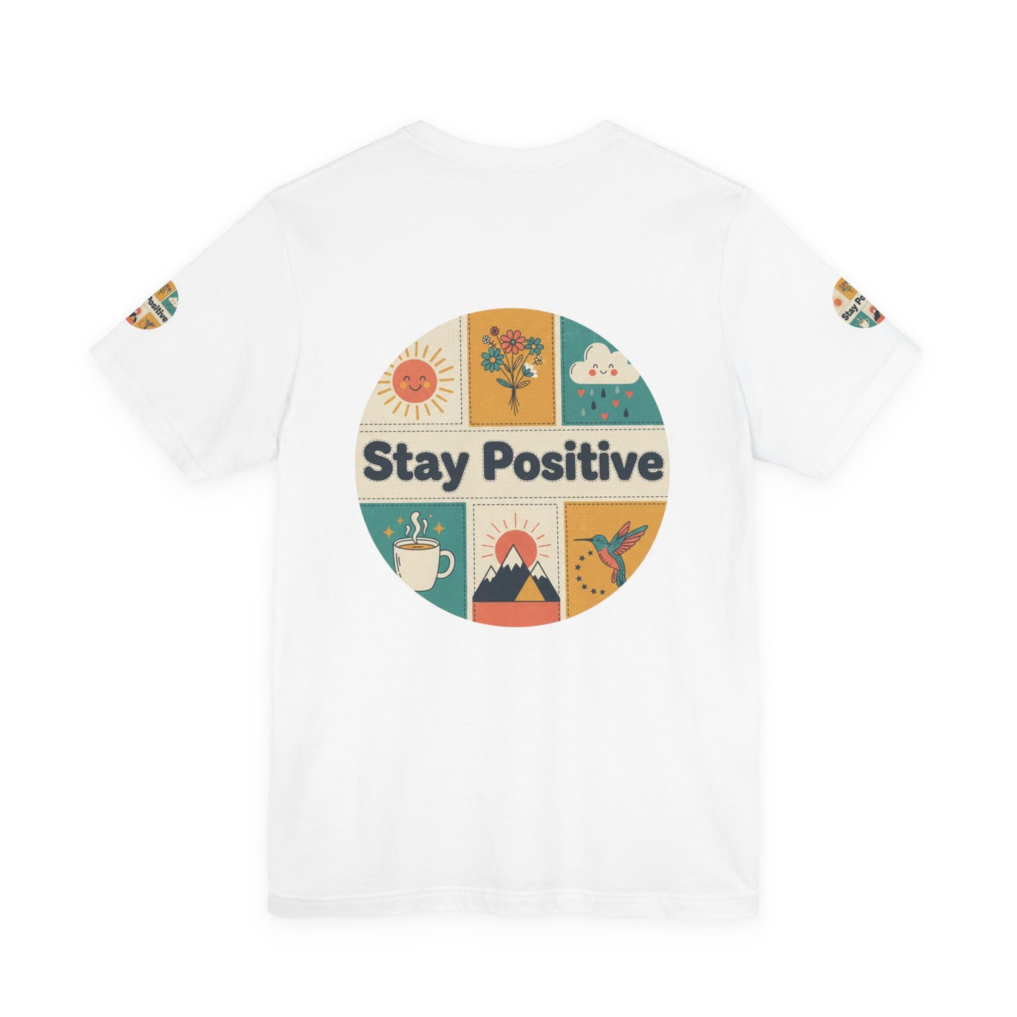 Stay Positive Graphic Tee — Retro Sunshine Inspirational T‑Shirt
