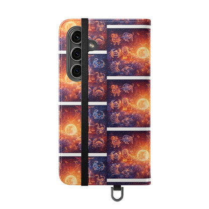 Sunrise Cosmos Flip Phone Case — Celestial Galaxy Wallet Flip Case