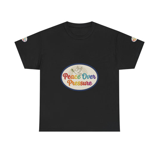 Peace Over Pressure T-Shirt — Retro Rainbow Dove Tee Merit Sell