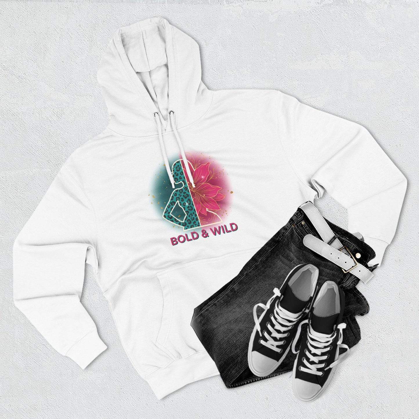 Bold & Wild Floral Hoodie — Women's Bold & Wild Graphic Fleece Hoodie