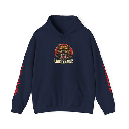 Unbreakable Bear Hoodie — Graphic Pullover with Roaring Bear Design