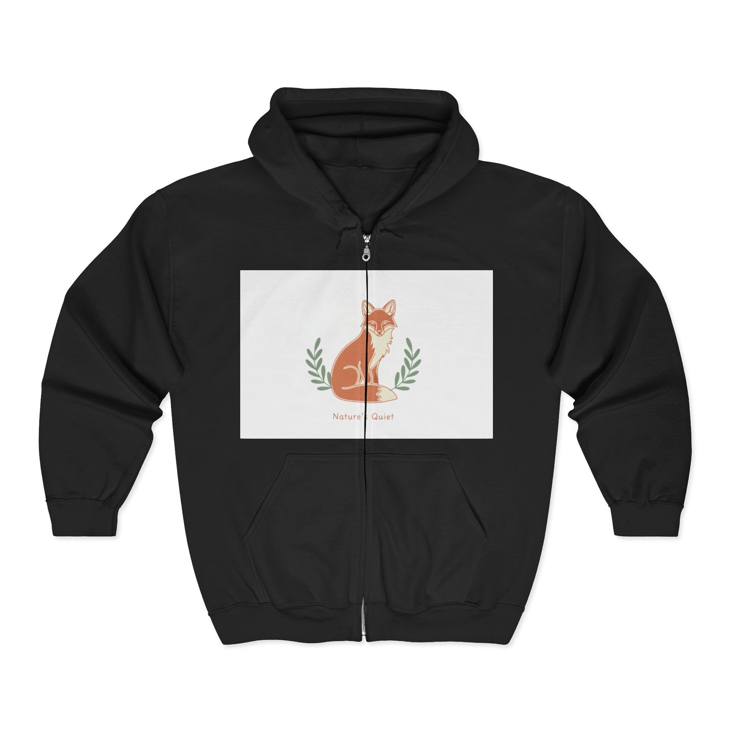 Fox Mom Zip Hoodie — "Mother's Heart" Floral Fox Graphic